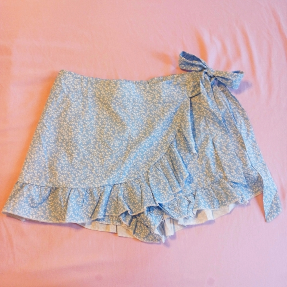 🩷Tie-Up Flower Print Skort🩷